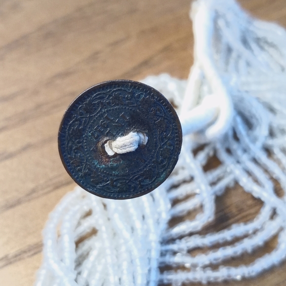 Vintage Gorgeous Multi String Clear Beaded Necklace from India (Seed Beads) - Picture 13 of 15